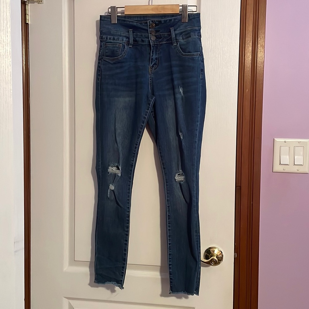 Distressed jeans